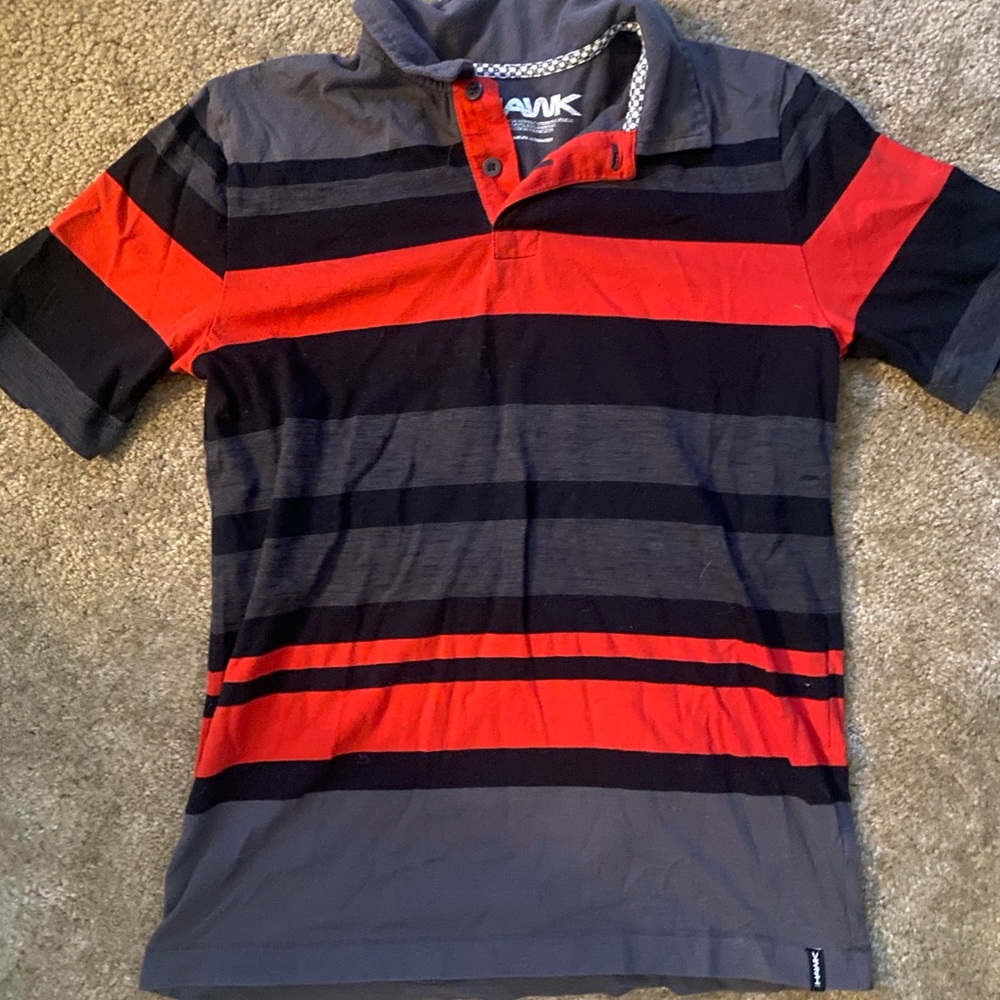 Tony Hawk Red and Black Polo Shirt - Youth XL